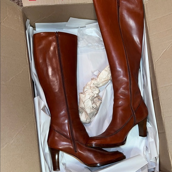 Ralph Lauren Shoes - Brown Leather Knee-High Boots